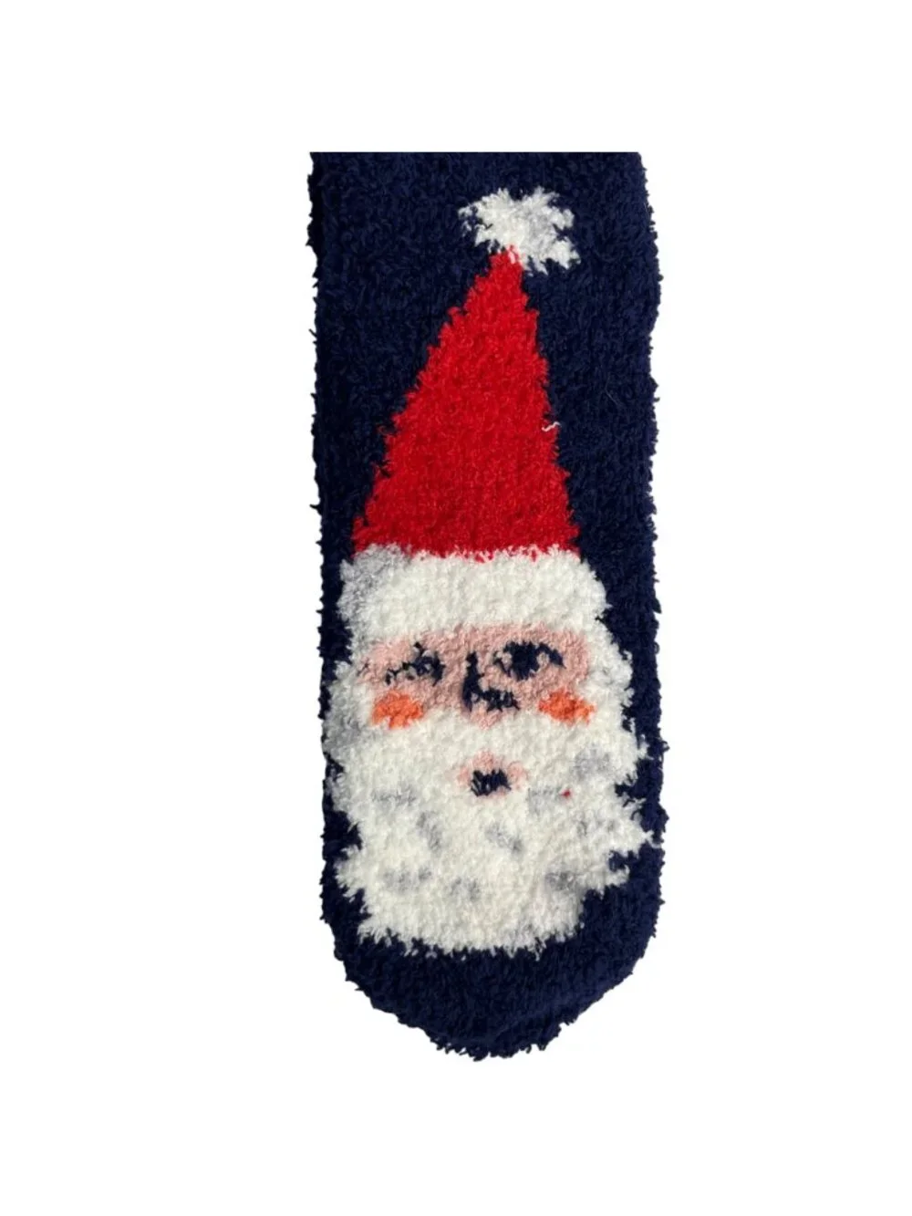 Old Navy Kids Crazy Socks Santa Blue Fleece Warm Size OS New